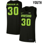 Youth Marcus Bingham Jr. Michigan State Spartans #30 Nike NCAA 2020 Black Authentic College Stitched Basketball Jersey PX50Q47HR